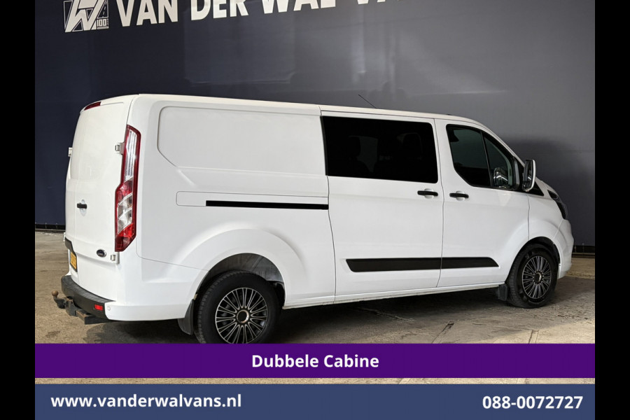 Ford Transit Custom 2.0 TDCI 131pk L2H1 Dubbele Cabine Euro6 Airco | 6-Zits | Cruisecontrol | 2550kg Trekhaak Verwarmde voorruit, Parkeersensoren