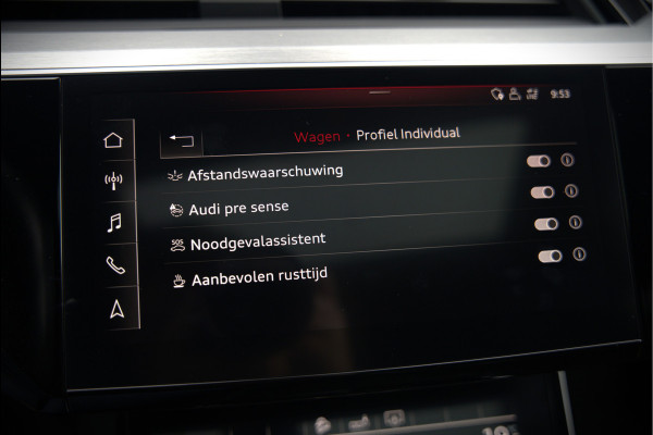 Audi e-tron e-tron 50 quattro Launch edition Black 71 kWh | Black Edition | Panoramadak | Memory Seat | Luchtvering | Adaptive Cruise Control | Keyless | Matrix LED | Trekhaak | Stoelverwarming | NAP |