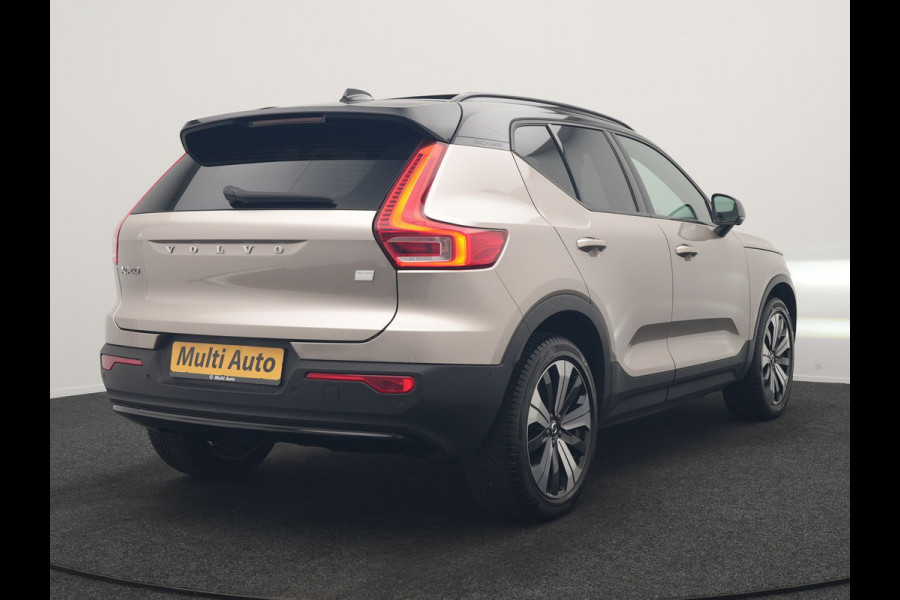 Volvo XC40 Ultimate Recharge Pure 69 kWh 231pk Dealer O.H. | Trekhaak Af Fabriek | Panodak | Adaptive Cruise | 360 Camera | Harman / Kardon | Sportstoelen Memory & Verwarmd | Warmtepomp | Keyless | Blis | Stuur Verwarmd | Google Assistent | DAB |
