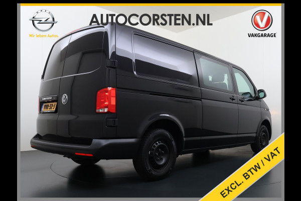 Volkswagen Transporter 2.0TDI Dubbele Cabine 6-Persoons L2H1 28 Navi* Apple Carplay Android Auto Airco Bluetooth Cruise Control Pdc Euro 6 Betonplex Vloer Wandbetimmering Achterdeuren 1e Eigenaar