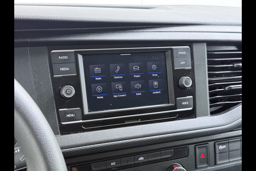 Volkswagen Transporter 2.0TDI Dubbele Cabine 6-Persoons L2H1 28 Navi* Apple Carplay Android Auto Airco Bluetooth Cruise Control Pdc Euro 6 Betonplex Vloer Wandbetimmering Achterdeuren 1e Eigenaar