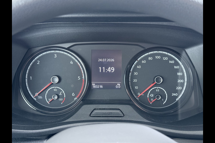 Volkswagen Transporter 2.0TDI Dubbele Cabine 6-Persoons L2H1 28 Navi* Apple Carplay Android Auto Airco Bluetooth Cruise Control Pdc Euro 6 Betonplex Vloer Wandbetimmering Achterdeuren 1e Eigenaar