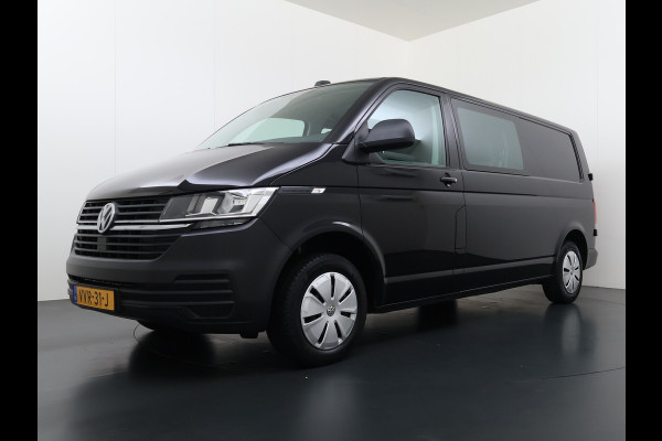 Volkswagen Transporter 2.0TDI Dubbele Cabine 6-Persoons L2H1 28 Navi* Apple Carplay Android Auto Airco Bluetooth Cruise Control Pdc Euro 6 Betonplex Vloer Wandbetimmering Achterdeuren 1e Eigenaar