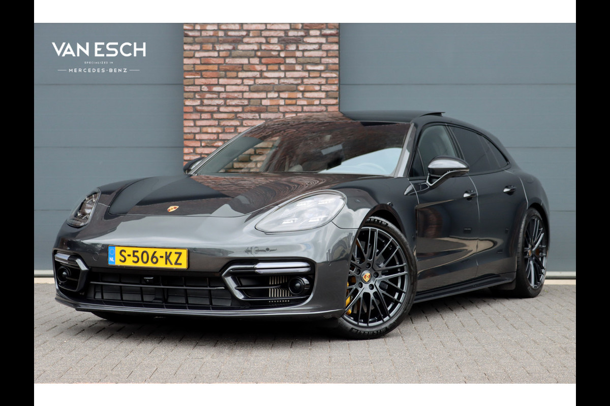 Porsche Panamera Sport Turismo 4.0 Turbo S E-Hybrid | 700pk | Luchtvering | Achterasbesturing | Burmester | Massage | HUD | Stoelventilatie | Panoramadak | Verwarmd Stuurwiel | ACC | Exclusive Design |