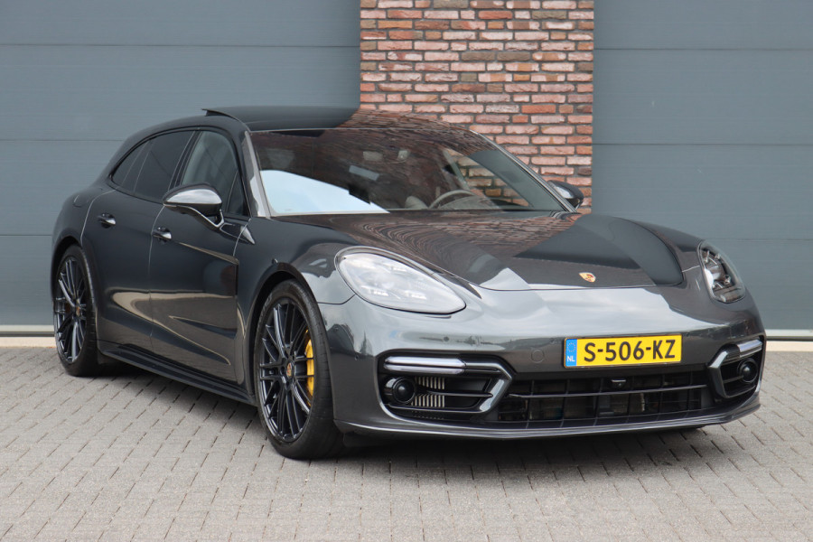 Porsche Panamera Sport Turismo 4.0 Turbo S E-Hybrid | 700pk | Luchtvering | Achterasbesturing | Burmester | Massage | HUD | Stoelventilatie | Panoramadak | Verwarmd Stuurwiel | ACC | Exclusive Design |