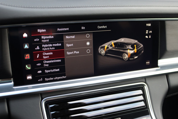 Porsche Panamera Sport Turismo 4.0 Turbo S E-Hybrid | 700pk | Luchtvering | Achterasbesturing | Burmester | Massage | HUD | Stoelventilatie | Panoramadak | Verwarmd Stuurwiel | ACC | Exclusive Design |