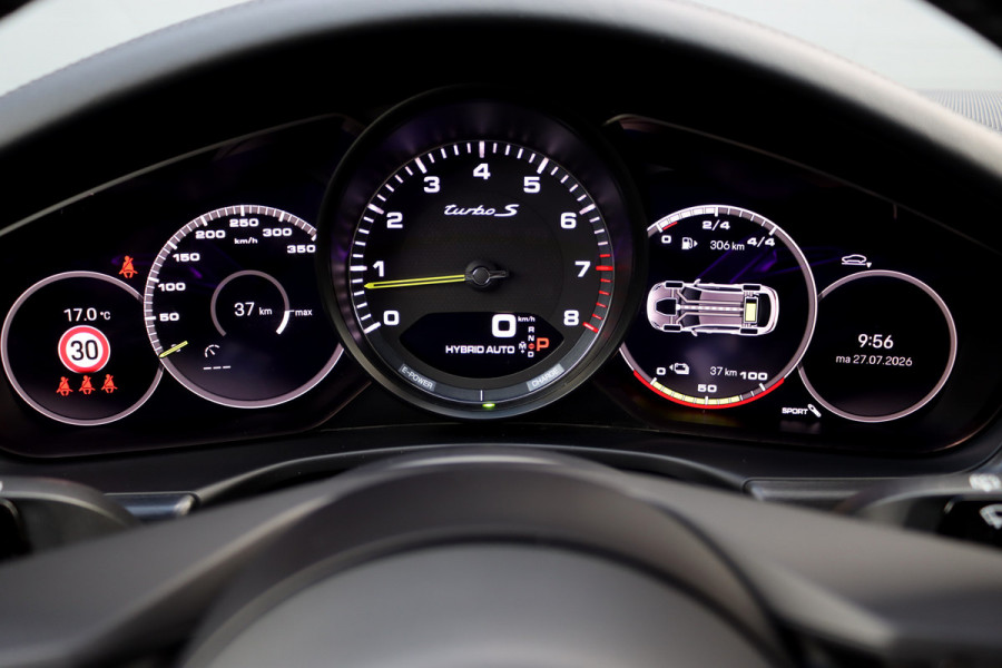 Porsche Panamera Sport Turismo 4.0 Turbo S E-Hybrid | 700pk | Luchtvering | Achterasbesturing | Burmester | Massage | HUD | Stoelventilatie | Panoramadak | Verwarmd Stuurwiel | ACC | Exclusive Design |