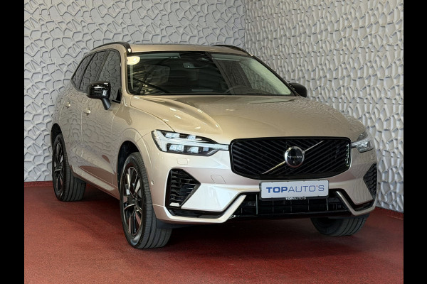Volvo XC60 2.0 T8 455PK AWD ULTRA DARK NIEUWE AUTO ELEK.TREKHAAK HARMAN KARDON HEADUP 360.CAM STOEL/STUUR VERW LEER SCHUIFDAK