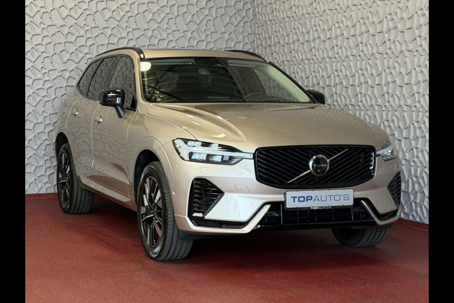 Volvo XC60 2.0 T8 455PK AWD ULTRA DARK NIEUWE AUTO ELEK.TREKHAAK HARMAN KARDON HEADUP 360.CAM STOEL/STUUR VERW LEER SCHUIFDAK