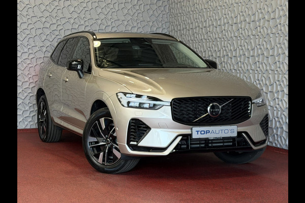 Volvo XC60 2.0 T8 455PK AWD ULTRA DARK NIEUWE AUTO ELEK.TREKHAAK HARMAN KARDON HEADUP 360.CAM STOEL/STUUR VERW LEER SCHUIFDAK