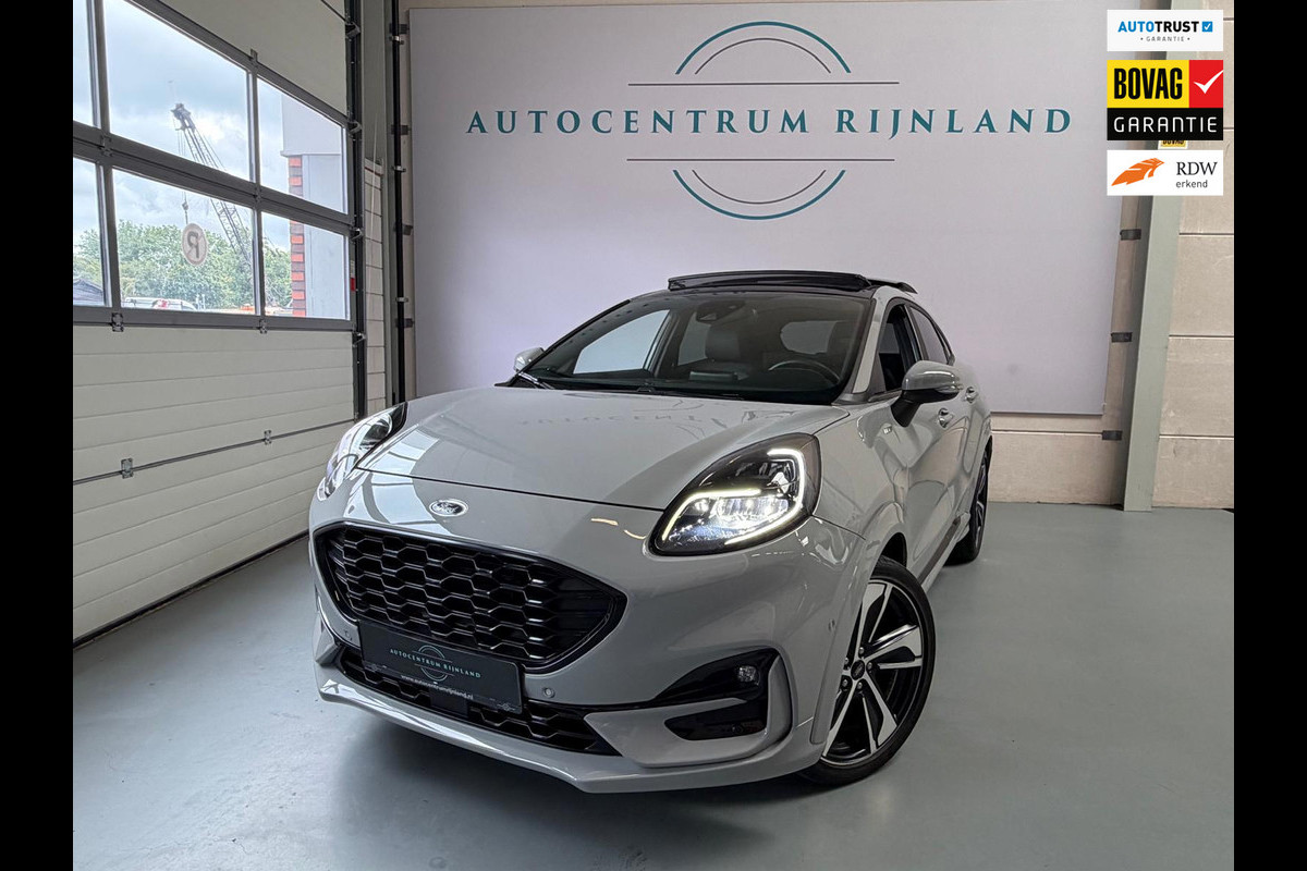 Ford Puma 1.0 EcoBoost Hybrid ST-Line X Vignale, 1 Jaar Bovag Garantie, Camera, Panoramadak, Leer, Trekhaak, Stoel/Stuurverwarming