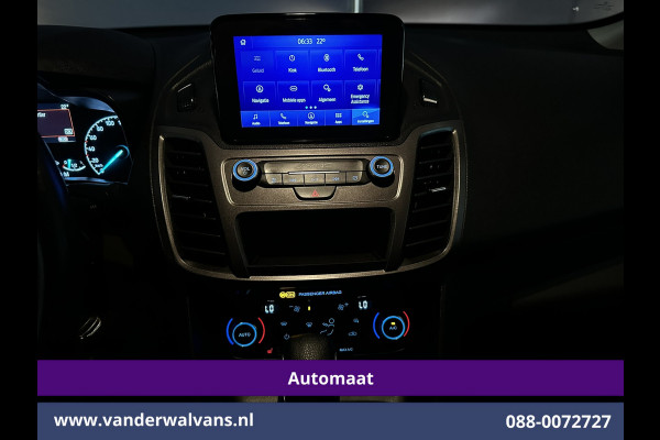 Ford Transit Connect 1.5 EcoBlue 120pk Automaat L2H1 Euro6 Airco | 2x Zijdeur | 3-Zits | Camera | Navigatie | Cruisecontrol Apple Carplay, Android Auto, Stoelverwarming, Verwarmde voorruit, Parkeersensoren, Bijrijdersbank