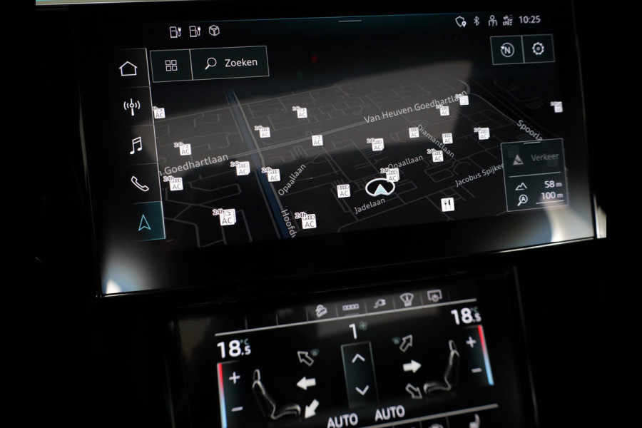 Audi e-tron 55 quattro S edition 95 kWh 408 pk | SOH 95,17% | Navigatie | Panoramadak | Parkeersensoren | Rondomzicht camera | B&O Soundsystem | Head-up display | Lederen bekleding | S-Line |