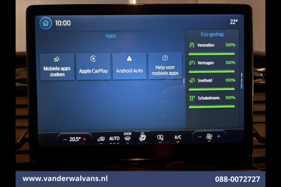 Ford Transit 2.0 TDCI 130pk L3H2 Euro6 Airco | Apple Carplay | Adaptieve Cruisecontrol | 2500kg Trekhaak Android Auto, Verwarmde Voorruit, Parkeersensoren, Bijrijdersbank