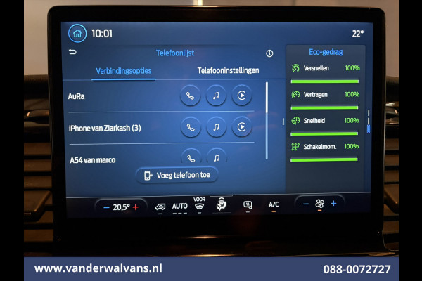 Ford Transit 2.0 TDCI 130pk L3H2 Euro6 Airco | Apple Carplay | Adaptieve Cruisecontrol | 2500kg Trekhaak Android Auto, Verwarmde Voorruit, Parkeersensoren, Bijrijdersbank