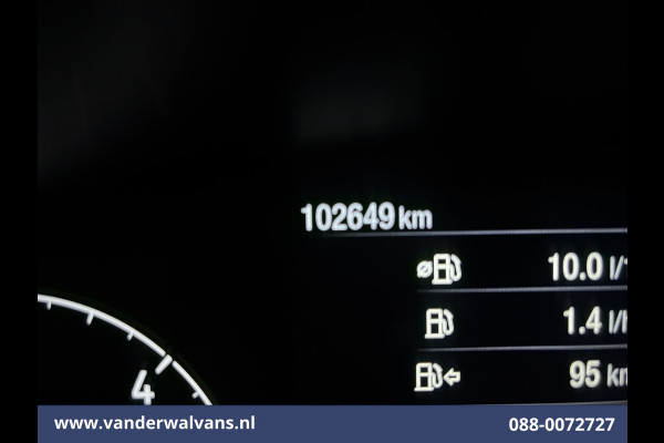 Ford Transit 2.0 TDCI 130pk L3H2 Euro6 Airco | Apple Carplay | Adaptieve Cruisecontrol | 2500kg Trekhaak Android Auto, Verwarmde Voorruit, Parkeersensoren, Bijrijdersbank