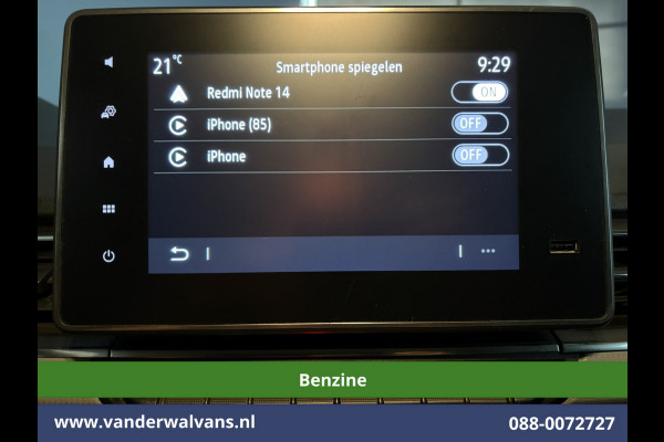 Nissan Townstar 1.3 TCe 131pk Benzine L1H1 Euro6 Airco | Camera | LED | Apple Carplay | Cruisecontrol Android Auto, Parkeersensoren, Elektrische inklapbare spiegels, 1500kg trekvermogen
