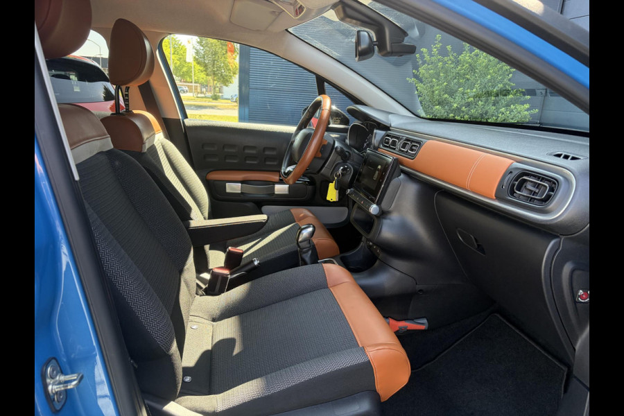 Citroën C3 1.2 PureTech Shine Nieuwe D-riem,Camera,Navi,Clima,Cruise,Lm velgen,Pdc,Rijstrooksensor,Halfleder,Dealer Onderhouden,N.A.P,Apk tot 06-2027