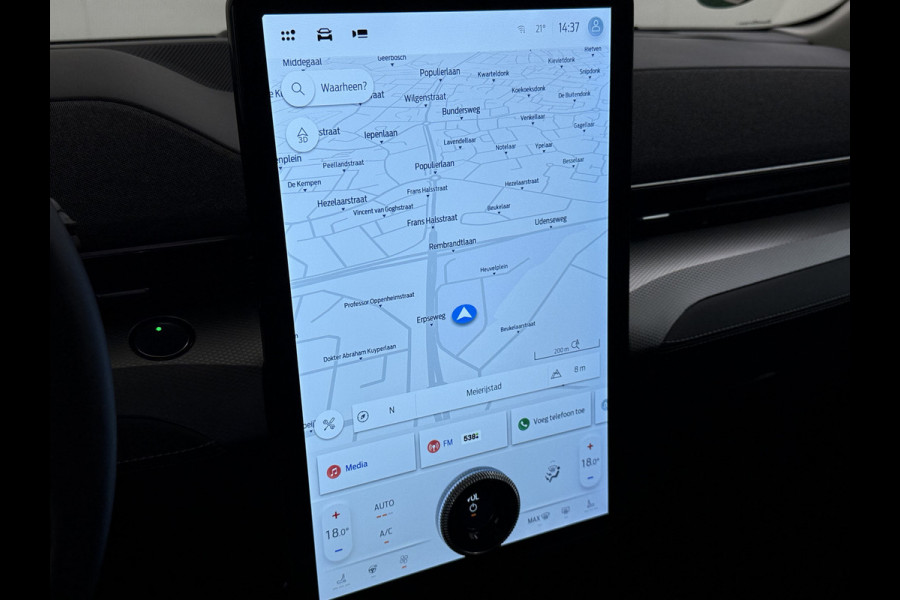 Ford Mustang Mach-E RWD 75kWh Panoramadak 360°Camera Adap.Cruise B&O®-Hifi Leder+Memory SOH 93% Stoel+Stuurverwarming Elek.Stoelen Navi Pdc Keyless Android Auto Apple Carplay Elek.Achterklep Lmv 18" DAB Bluetooth Led 1e Eigenaar Dealeronderhouden Origineel Nederlandse Auto