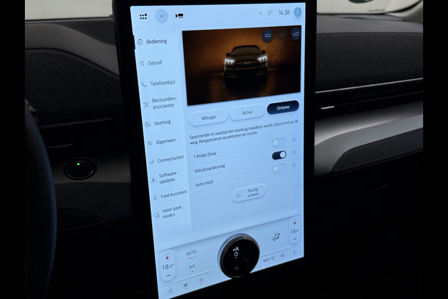 Ford Mustang Mach-E RWD 75kWh Panoramadak 360°Camera Adap.Cruise B&O®-Hifi Leder+Memory SOH 93% Stoel+Stuurverwarming Elek.Stoelen Navi Pdc Keyless Android Auto Apple Carplay Elek.Achterklep Lmv 18" DAB Bluetooth Led 1e Eigenaar Dealeronderhouden Origineel Nederlandse Auto