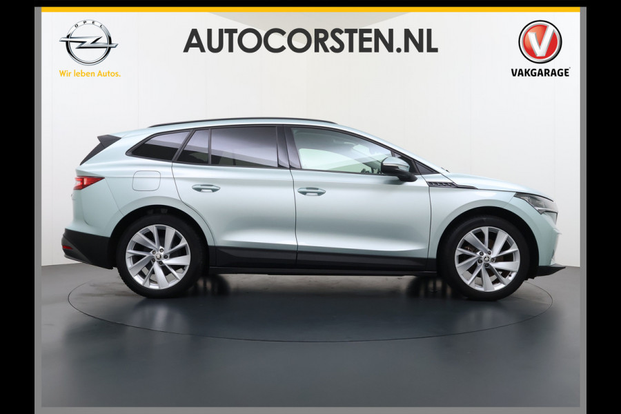 Škoda ENYAQ iV 60 First Edition SOH 92% 3-Zone Ecc Adap.Cruise Stoel+Stuurverwarming Elek.Stoel+Memory Camera Apple Camera Android Auto Navi Pd Keyless advanced Led Matrix Blind Spot Warning Lmv Privacy Glas Lane Assist DAB P-Assist GSM Draadloos laden Dealeronderhouden Origineel Nederlandse Auto