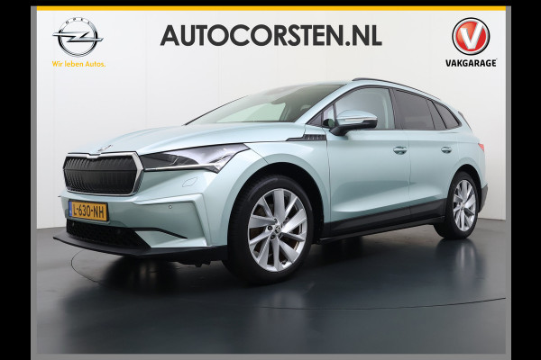 Škoda ENYAQ iV 60 First Edition SOH 92% 3-Zone Ecc Adap.Cruise Stoel+Stuurverwarming Elek.Stoel+Memory Camera Apple Camera Android Auto Navi Pd Keyless advanced Led Matrix Blind Spot Warning Lmv Privacy Glas Lane Assist DAB P-Assist GSM Draadloos laden Dealeronderhouden Origineel Nederlandse Auto