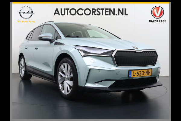 Škoda ENYAQ iV 60 First Edition SOH 92% 3-Zone Ecc Adap.Cruise Stoel+Stuurverwarming Elek.Stoel+Memory Camera Apple Camera Android Auto Navi Pd Keyless advanced Led Matrix Blind Spot Warning Lmv Privacy Glas Lane Assist DAB P-Assist GSM Draadloos laden Dealeronderhouden Origineel Nederlandse Auto