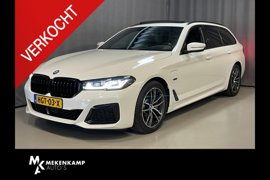 BMW 5 Serie Touring 530e High Executive M Sport 18"/Panoramadak/Laser LED/Adaptief onderstel/Head-up/Keyless/Stoelverwarming/Adaptieve cruise/Dodehoek/Camera/Apple Carplay & Android Auto/HiFi