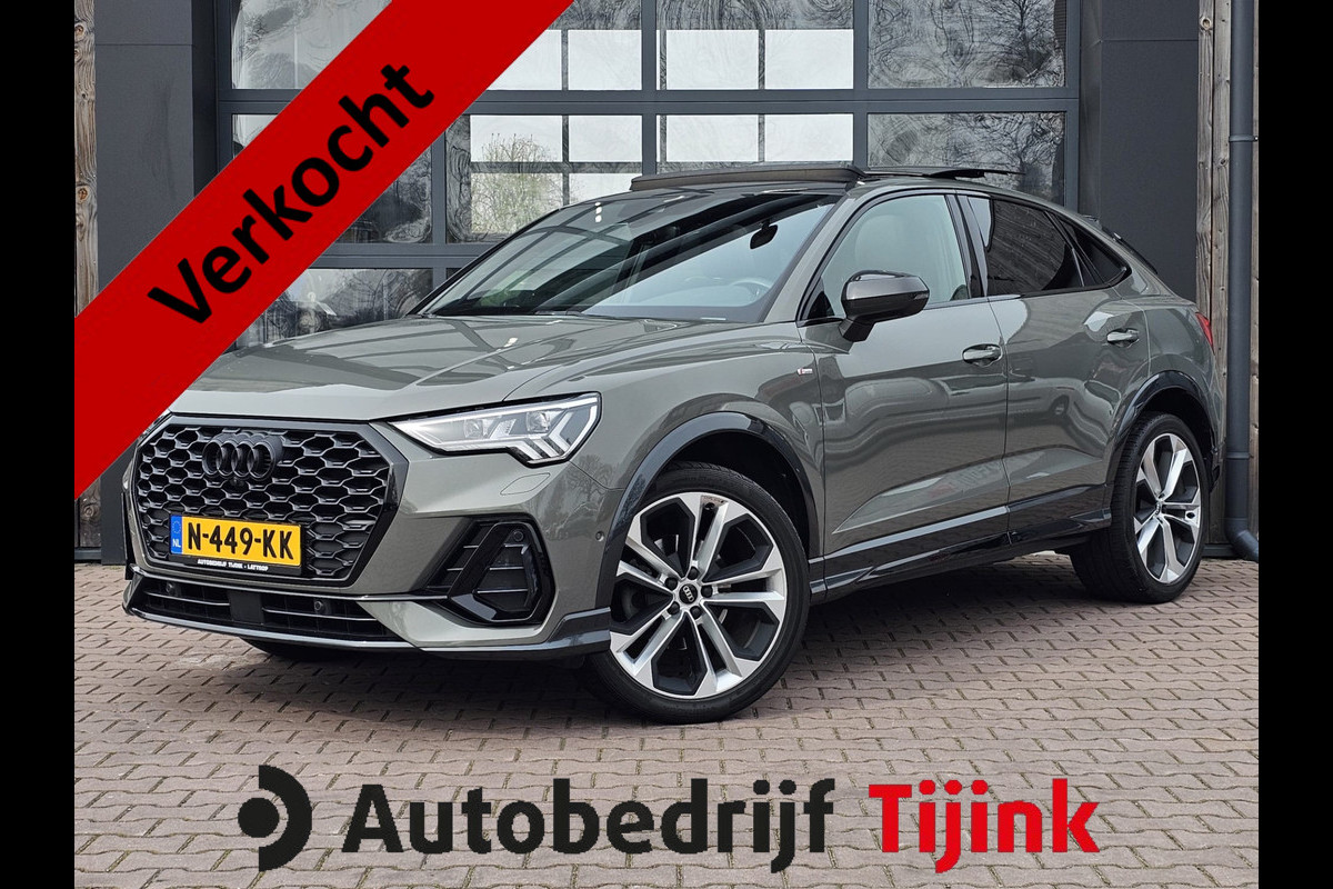 Audi Q3 Sportback 35 TFSI Pro Line S | 3x S-line | Matrix LED | Pano | Black optiek | B&O + Sonos 3D | Elek. stoel (sport) | Elek. achterklep | Vol |