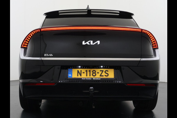 Kia Ev6 Plus 77.4kWh SOH 100% Trekhaak Adap.Cruise Warmtepomp Leder+Ventilatie+Verwarming Meridian®-Surround Verwarmd Stuur+Achterbank N Stoel-Memory Elek.Achterklep Privacy Glas USB Bluetooth DAB ESP Lane Assist 1.600KG Trekgewicht Dealeronderhouden