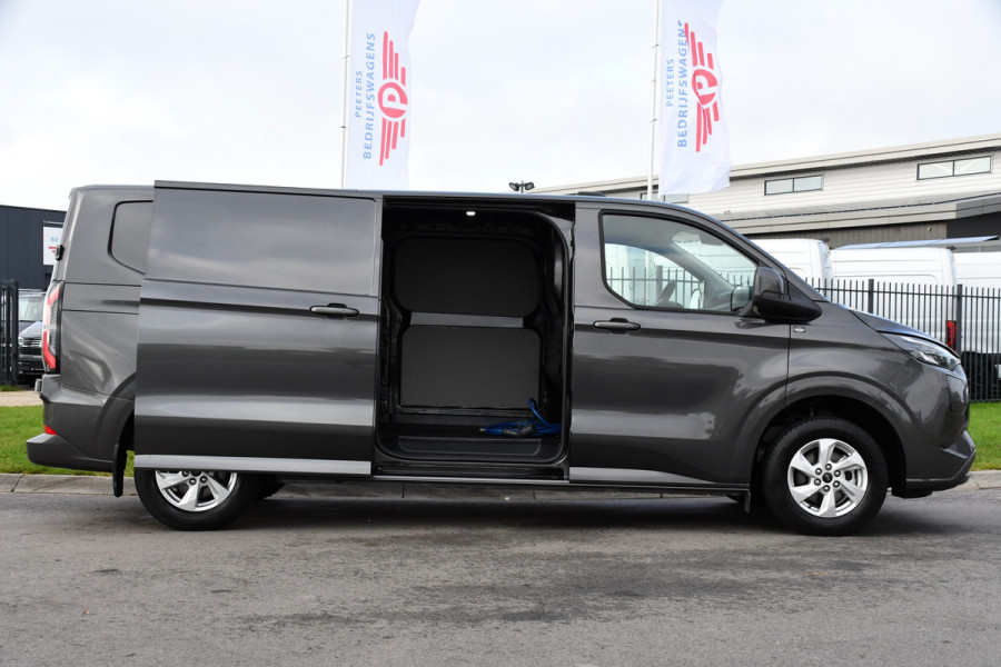 Ford E-Transit Custom 340 L2H1 Limited 65 kWh Virtual, Adaptieve Cruise, Camera, Carplay, Stoelverwarming, LED, 218pk, NAVI, Uniek!