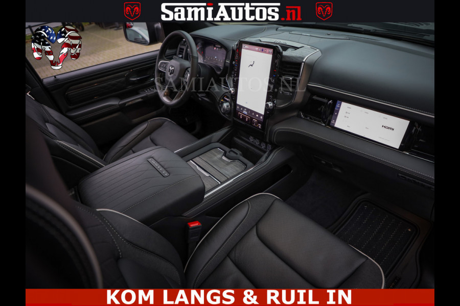 Dodge Ram Limited Night High Output 540HP 706Nm | Massage + Full Option | De Meest Luxe en Volle Pick-Up in zijn Klasse | Comfortabele Dubbele Cabine met Royale 5 Zitplaatsen | BPM vrij | Nu Leverbaar uit Voorraad | Voorraad Nr 2300 - 7689 | De specialist in Amerikaanse pick‑ups in Nederland en Europa.
