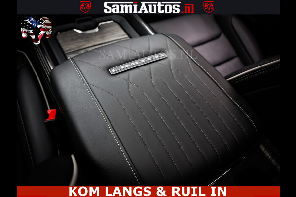 Dodge Ram Limited Night High Output 540HP 706Nm | Massage + Full Option | De Meest Luxe en Volle Pick-Up in zijn Klasse | Comfortabele Dubbele Cabine met Royale 5 Zitplaatsen | BPM vrij | Nu Leverbaar uit Voorraad | Voorraad Nr 2300 - 7689 | De specialist in Amerikaanse pick‑ups in Nederland en Europa.