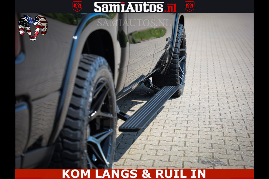 Dodge Ram Limited Night High Output 540HP 706Nm | Massage + Full Option | De Meest Luxe en Volle Pick-Up in zijn Klasse | Comfortabele Dubbele Cabine met Royale 5 Zitplaatsen | BPM vrij | Nu Leverbaar uit Voorraad | Voorraad Nr 2300 - 7689 | De specialist in Amerikaanse pick‑ups in Nederland en Europa.