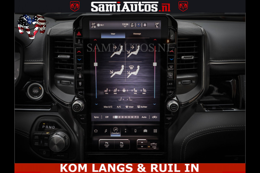 Dodge Ram Limited Night High Output 540HP 706Nm | Massage + Full Option | De Meest Luxe en Volle Pick-Up in zijn Klasse | Comfortabele Dubbele Cabine met Royale 5 Zitplaatsen | BPM vrij | Nu Leverbaar uit Voorraad | Voorraad Nr 2300 - 7689 | De specialist in Amerikaanse pick‑ups in Nederland en Europa.