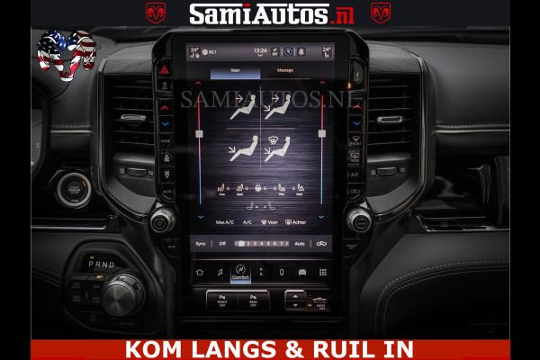Dodge Ram Limited Night High Output 540HP 706Nm | Massage + Full Option | De Meest Luxe en Volle Pick-Up in zijn Klasse | Comfortabele Dubbele Cabine met Royale 5 Zitplaatsen | BPM vrij | Nu Leverbaar uit Voorraad | Voorraad Nr 2300 - 7689 | De specialist in Amerikaanse pick‑ups in Nederland en Europa.