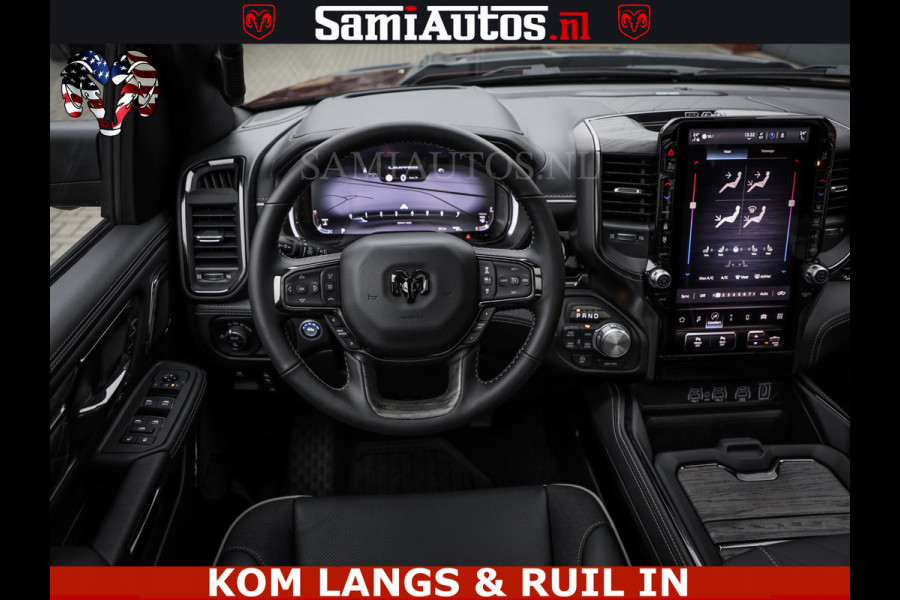 Dodge Ram Limited Night High Output 540HP 706Nm | Massage + Full Option | De Meest Luxe en Volle Pick-Up in zijn Klasse | Comfortabele Dubbele Cabine met Royale 5 Zitplaatsen | BPM vrij | Nu Leverbaar uit Voorraad | Voorraad Nr 2300 - 7689 | De specialist in Amerikaanse pick‑ups in Nederland en Europa.