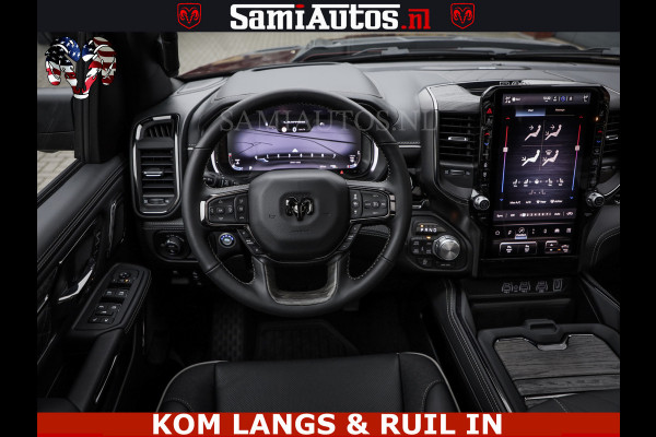 Dodge Ram Limited Night High Output 540HP 706Nm | Massage + Full Option | De Meest Luxe en Volle Pick-Up in zijn Klasse | Comfortabele Dubbele Cabine met Royale 5 Zitplaatsen | BPM vrij | Nu Leverbaar uit Voorraad | Voorraad Nr 2300 - 7689 | De specialist in Amerikaanse pick‑ups in Nederland en Europa.