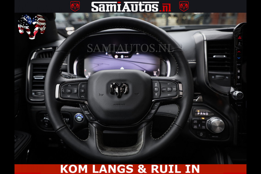 Dodge Ram Limited Night High Output 540HP 706Nm | Massage + Full Option | De Meest Luxe en Volle Pick-Up in zijn Klasse | Comfortabele Dubbele Cabine met Royale 5 Zitplaatsen | BPM vrij | Nu Leverbaar uit Voorraad | Voorraad Nr 2300 - 7689 | De specialist in Amerikaanse pick‑ups in Nederland en Europa.