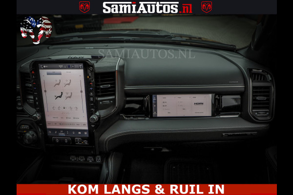 Dodge Ram Limited Night High Output 540HP 706Nm | Massage + Full Option | De Meest Luxe en Volle Pick-Up in zijn Klasse | Comfortabele Dubbele Cabine met Royale 5 Zitplaatsen | BPM vrij | Nu Leverbaar uit Voorraad | Voorraad Nr 2300 - 7689 | De specialist in Amerikaanse pick‑ups in Nederland en Europa.