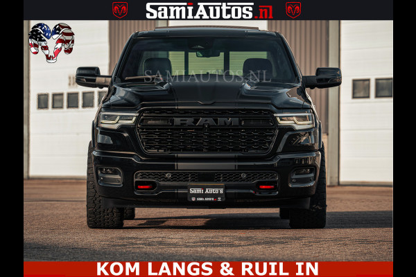 Dodge Ram Limited H.O 540PK 706Nm | Massage + Full Option | De Meest Luxe en Volle Pick-Up in zijn Klasse | Comfortabele Dubbele Cabine met Royale 5 Zitplaatsen | BPM vrij | Nu Leverbaar uit Voorraad | Voorraad Nr 2326 - 5169 | De specialist in Amerikaanse pick‑ups in Nederland en Europa.