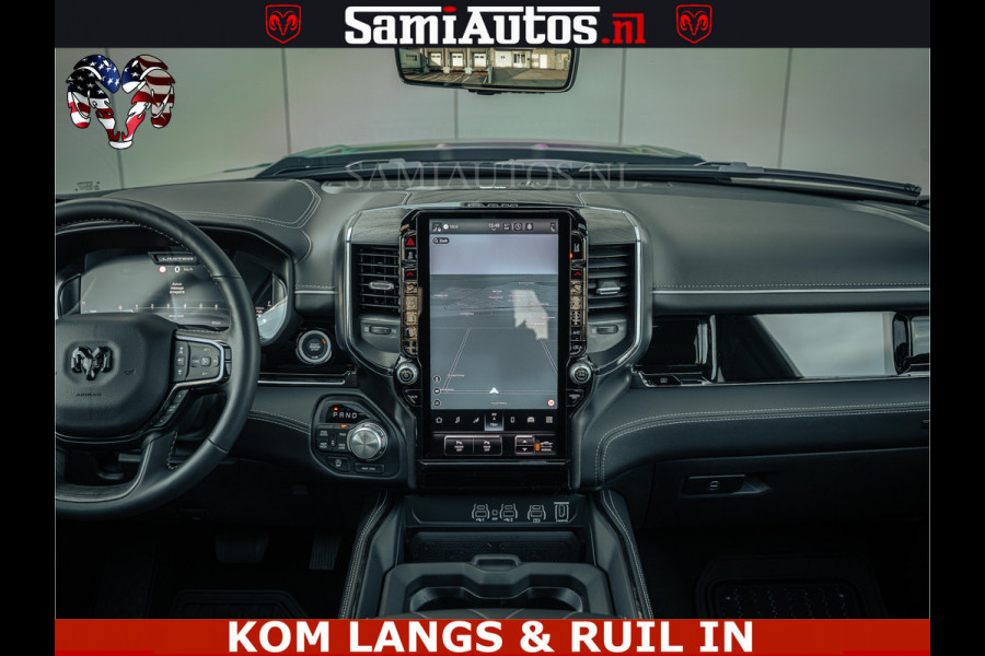 Dodge Ram Limited H.O 540PK 706Nm | Massage + Full Option | De Meest Luxe en Volle Pick-Up in zijn Klasse | Comfortabele Dubbele Cabine met Royale 5 Zitplaatsen | BPM vrij | Nu Leverbaar uit Voorraad | Voorraad Nr 2326 - 5169 | De specialist in Amerikaanse pick‑ups in Nederland en Europa.