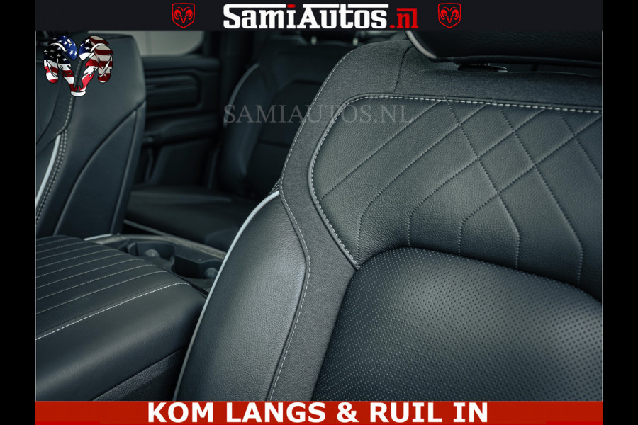 Dodge Ram Limited H.O 540PK 706Nm | Massage + Full Option | De Meest Luxe en Volle Pick-Up in zijn Klasse | Comfortabele Dubbele Cabine met Royale 5 Zitplaatsen | BPM vrij | Nu Leverbaar uit Voorraad | Voorraad Nr 2326 - 5169 | De specialist in Amerikaanse pick‑ups in Nederland en Europa.