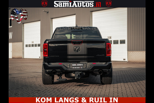 Dodge Ram Limited H.O 540PK 706Nm | Massage + Full Option | De Meest Luxe en Volle Pick-Up in zijn Klasse | Comfortabele Dubbele Cabine met Royale 5 Zitplaatsen | BPM vrij | Nu Leverbaar uit Voorraad | Voorraad Nr 2326 - 5169 | De specialist in Amerikaanse pick‑ups in Nederland en Europa.