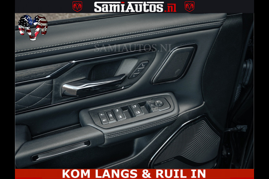 Dodge Ram Limited H.O 540PK 706Nm | Massage + Full Option | De Meest Luxe en Volle Pick-Up in zijn Klasse | Comfortabele Dubbele Cabine met Royale 5 Zitplaatsen | BPM vrij | Nu Leverbaar uit Voorraad | Voorraad Nr 2326 - 5169 | De specialist in Amerikaanse pick‑ups in Nederland en Europa.