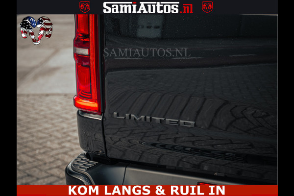 Dodge Ram Limited H.O 540PK 706Nm | Massage + Full Option | De Meest Luxe en Volle Pick-Up in zijn Klasse | Comfortabele Dubbele Cabine met Royale 5 Zitplaatsen | BPM vrij | Nu Leverbaar uit Voorraad | Voorraad Nr 2326 - 5169 | De specialist in Amerikaanse pick‑ups in Nederland en Europa.