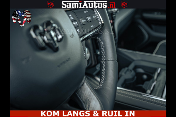 Dodge Ram Limited H.O 540PK 706Nm | Massage + Full Option | De Meest Luxe en Volle Pick-Up in zijn Klasse | Comfortabele Dubbele Cabine met Royale 5 Zitplaatsen | BPM vrij | Nu Leverbaar uit Voorraad | Voorraad Nr 2326 - 5169 | De specialist in Amerikaanse pick‑ups in Nederland en Europa.