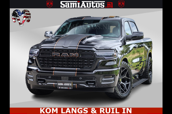 Dodge Ram LIMITED SPORT H.O 540HP 706Nm | Massage + Full Option | De Meest Luxe en Volle Pick-Up in zijn Klasse | Comfortabele Dubbele Cabine met Royale 5 Zitplaatsen | BPM vrij | Nu Leverbaar uit Voorraad | Voorraad Nr 2355 - 5149 | De specialist in Amerikaanse pick‑ups in Nederland en Europa.
