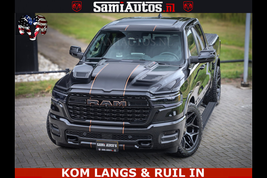 Dodge Ram LIMITED SPORT H.O 540HP 706Nm | Massage + Full Option | De Meest Luxe en Volle Pick-Up in zijn Klasse | Comfortabele Dubbele Cabine met Royale 5 Zitplaatsen | BPM vrij | Nu Leverbaar uit Voorraad | Voorraad Nr 2355 - 5149 | De specialist in Amerikaanse pick‑ups in Nederland en Europa.