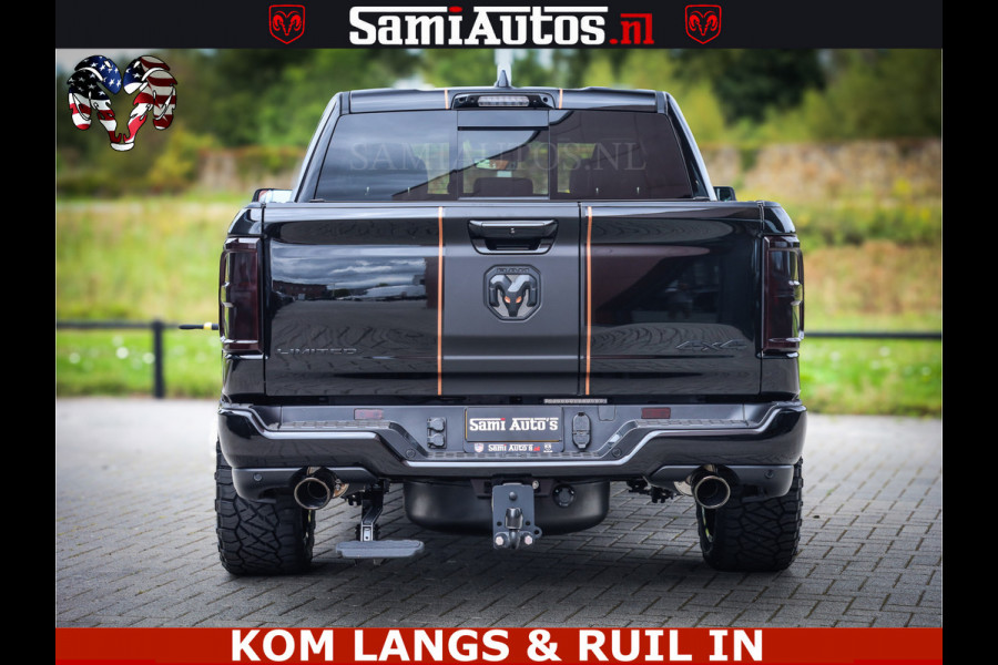 Dodge Ram LIMITED SPORT H.O 540HP 706Nm | Massage + Full Option | De Meest Luxe en Volle Pick-Up in zijn Klasse | Comfortabele Dubbele Cabine met Royale 5 Zitplaatsen | BPM vrij | Nu Leverbaar uit Voorraad | Voorraad Nr 2355 - 5149 | De specialist in Amerikaanse pick‑ups in Nederland en Europa.